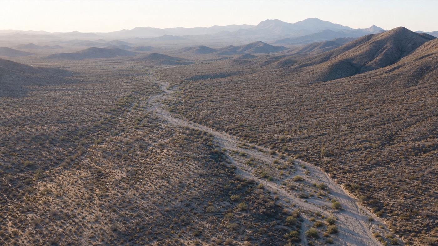 Aerial view of the Sonoran Desert near Phoenix, Arizona