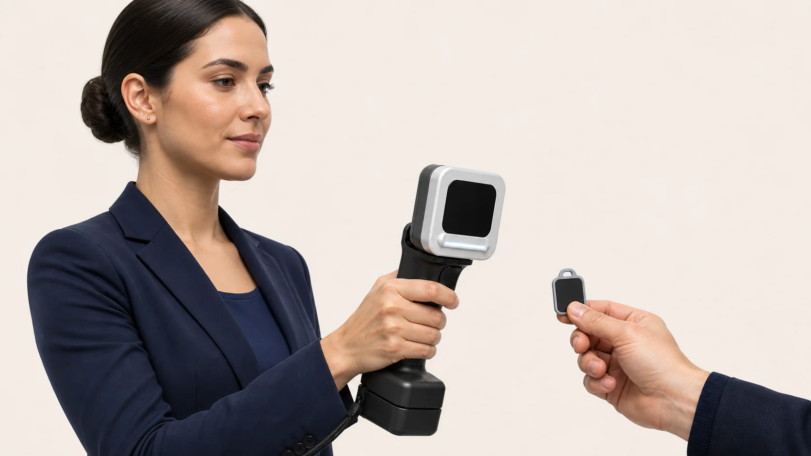 A person establishing authority at a controlled physical boundary