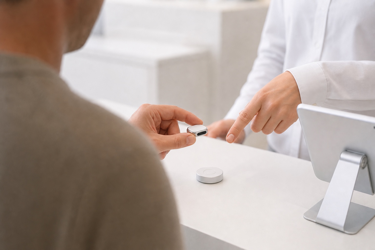 A person receiving Presence Key through a controlled enrollment experience